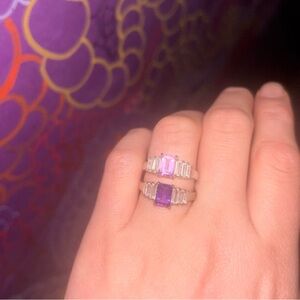 Two gorgeous 10K white gold rings